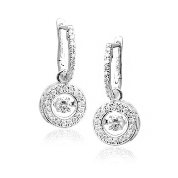 Hot Sales Dangle Earrings 925 Silver Jewelry Dancing Diamond